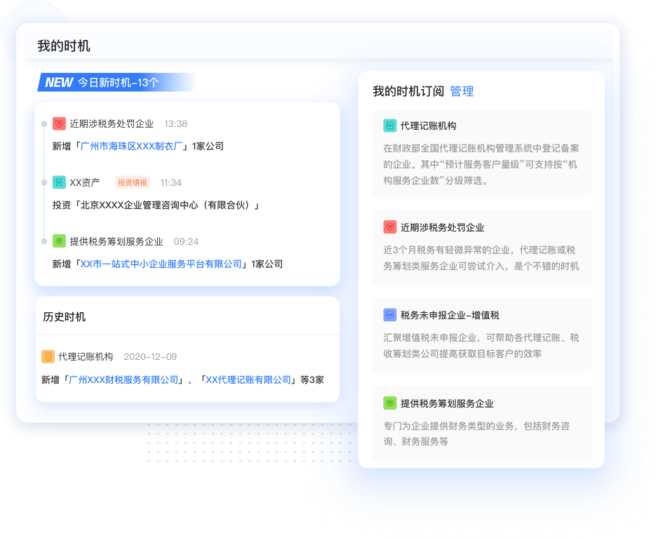 智能时机订阅与今日新时机界面